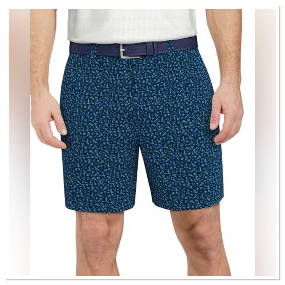 PGA Tour Men's Navy Sailboat Golf Shorts